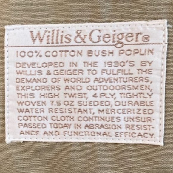 VTG Safari Shirt Willis & Geiger - Picture 6 of 6